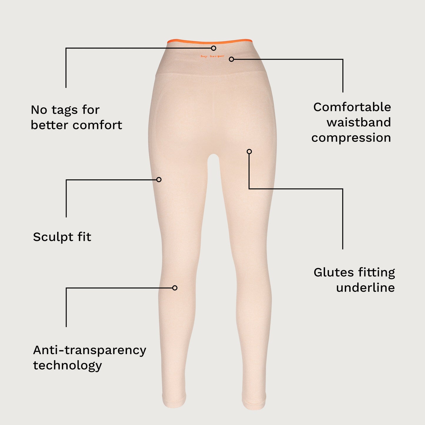 Sculpt High Rise Beige Leggings