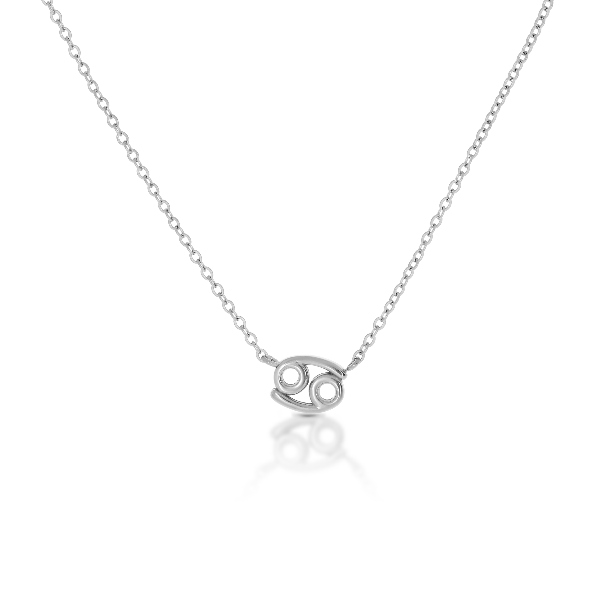 Cancer Zodiac Silver Necklace (8019270664460)