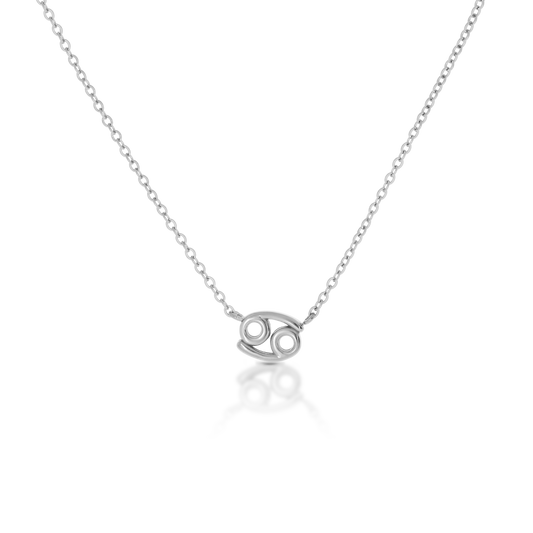 Cancer Zodiac Silver Necklace (8019270664460)