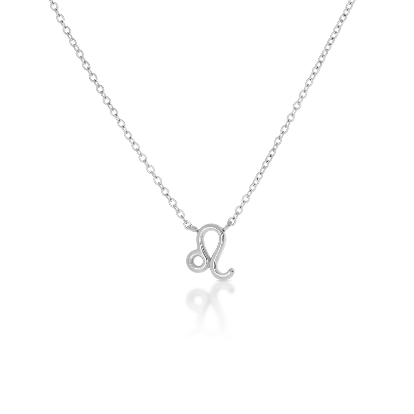 Leo Zodiac Silver Necklace (8019274662156)