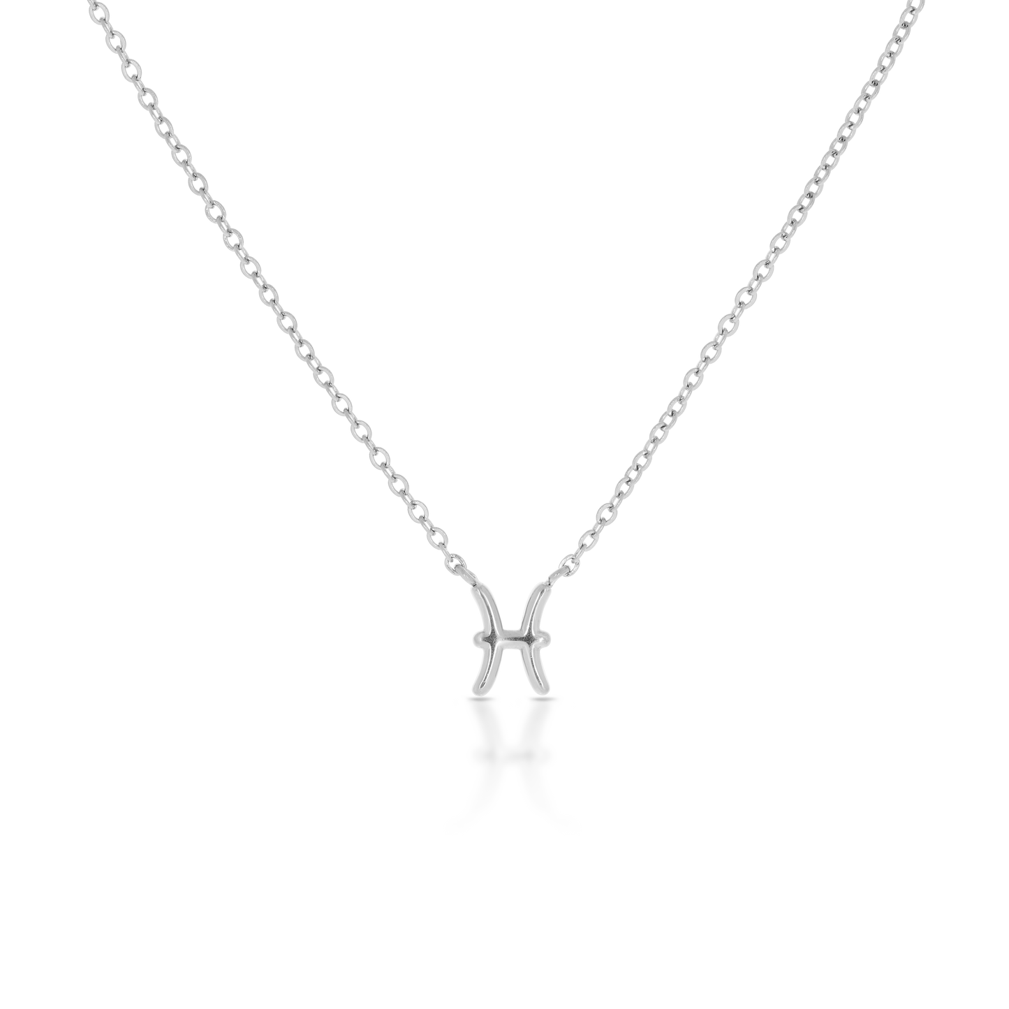 Pisces Zodiac Silver Necklace (8019275317516)