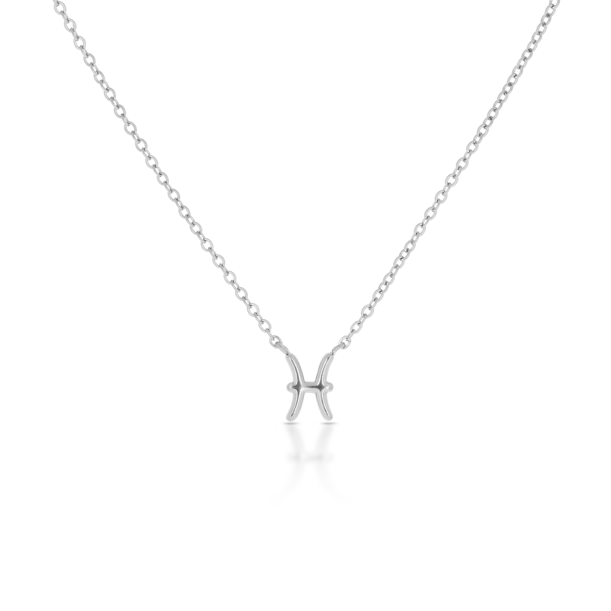 Pisces Zodiac Silver Necklace (8019275317516)
