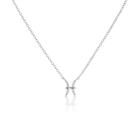 Pisces Zodiac Silver Necklace (8019275317516)
