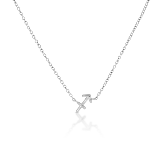Sagittarius Zodiac Silver Necklace (8019275710732)