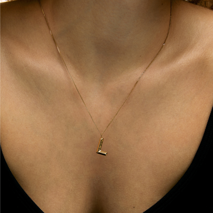 Chunky Letter Necklace (8106529587468)
