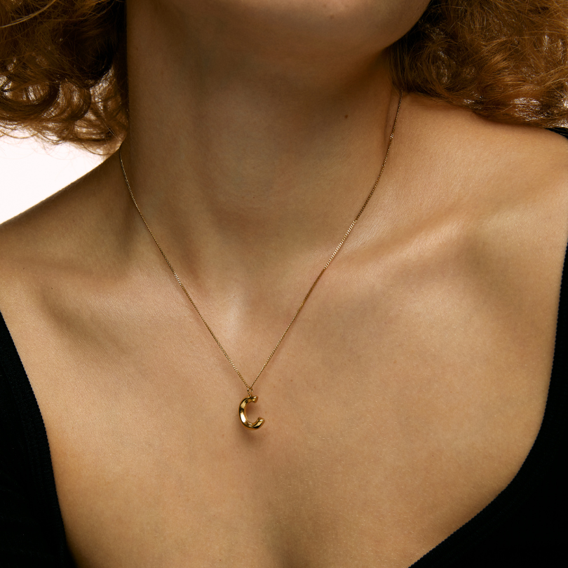 Chunky Letter Necklace (8106529587468)