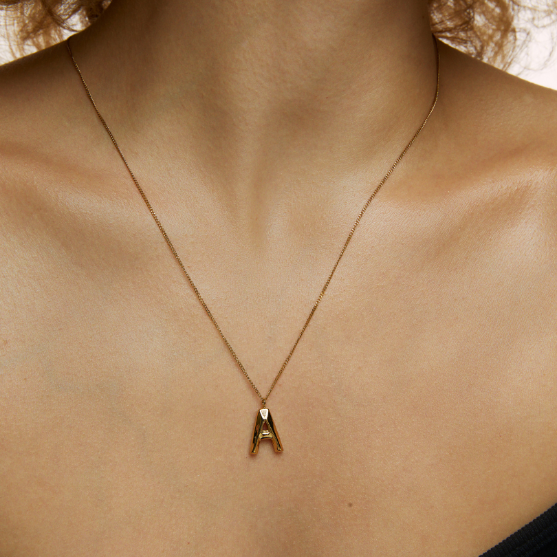Chunky Letter Necklace (8106529587468)
