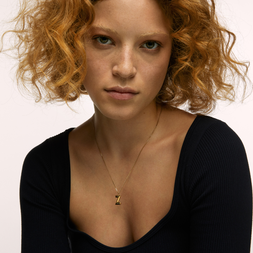 Chunky Letter Necklace (8106529587468)
