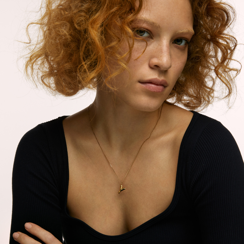 Chunky Letter Necklace (8106529587468)