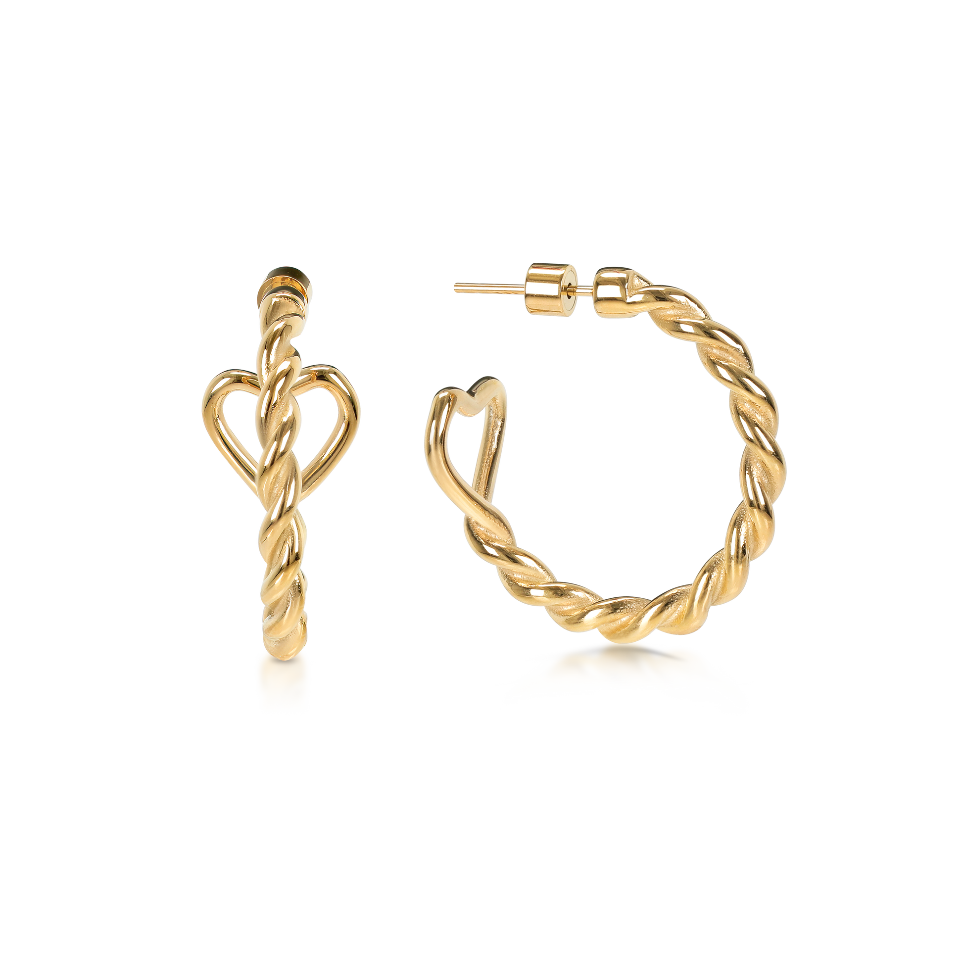 Braided Heart Hoops (8168406614284)