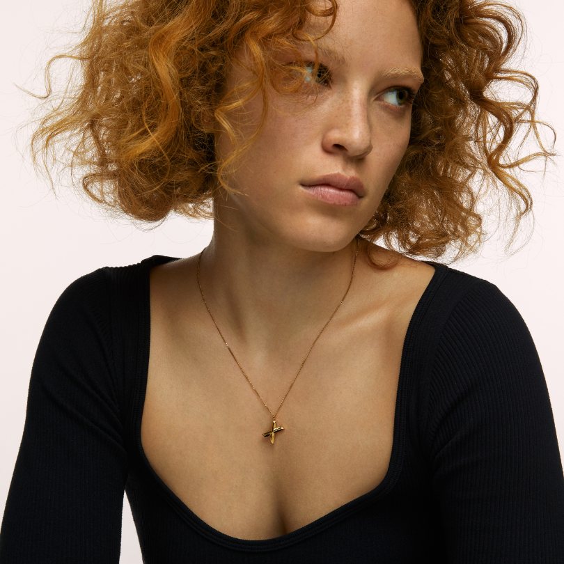 Chunky Letter Necklace (8106529587468)