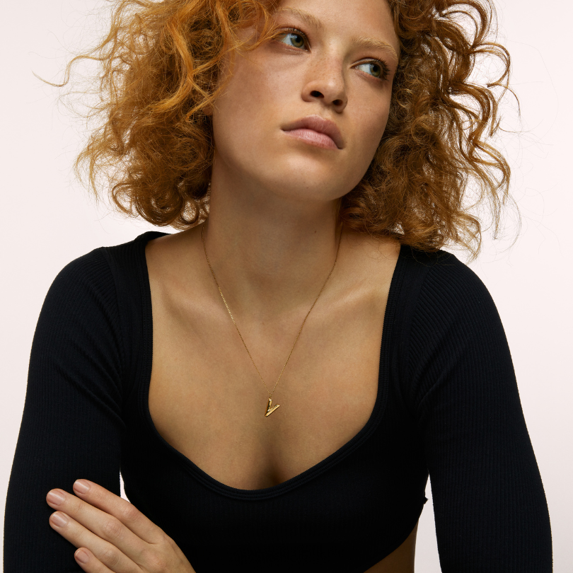 Chunky Letter Necklace (8106529587468)