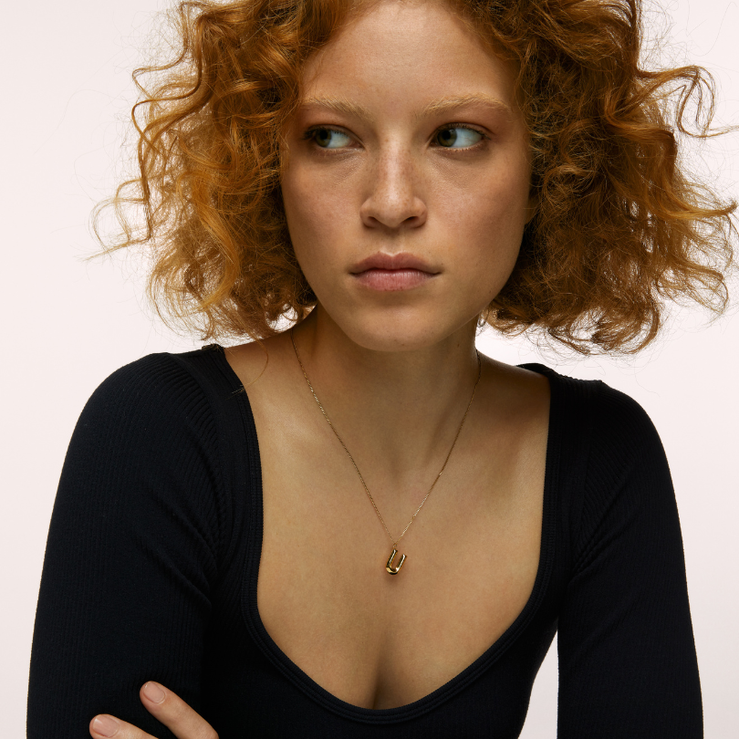 Chunky Letter Necklace (8106529587468)