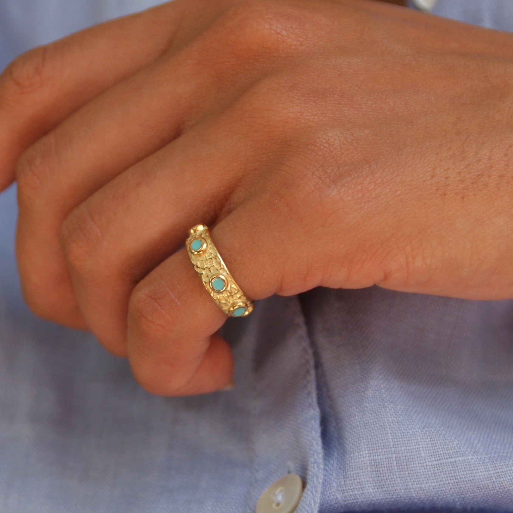 Allira Ring Blue  Hey Harper (4584246083697)
