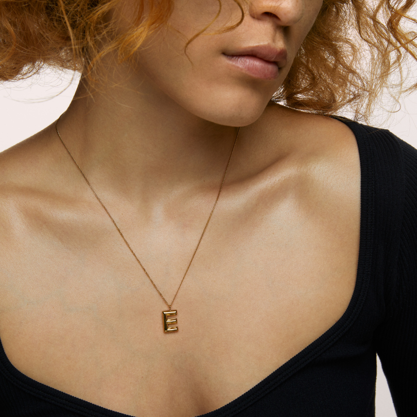 Chunky Letter Necklace (8106529587468)