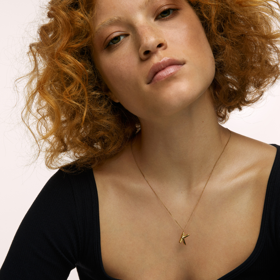 Chunky Letter Necklace (8106529587468)