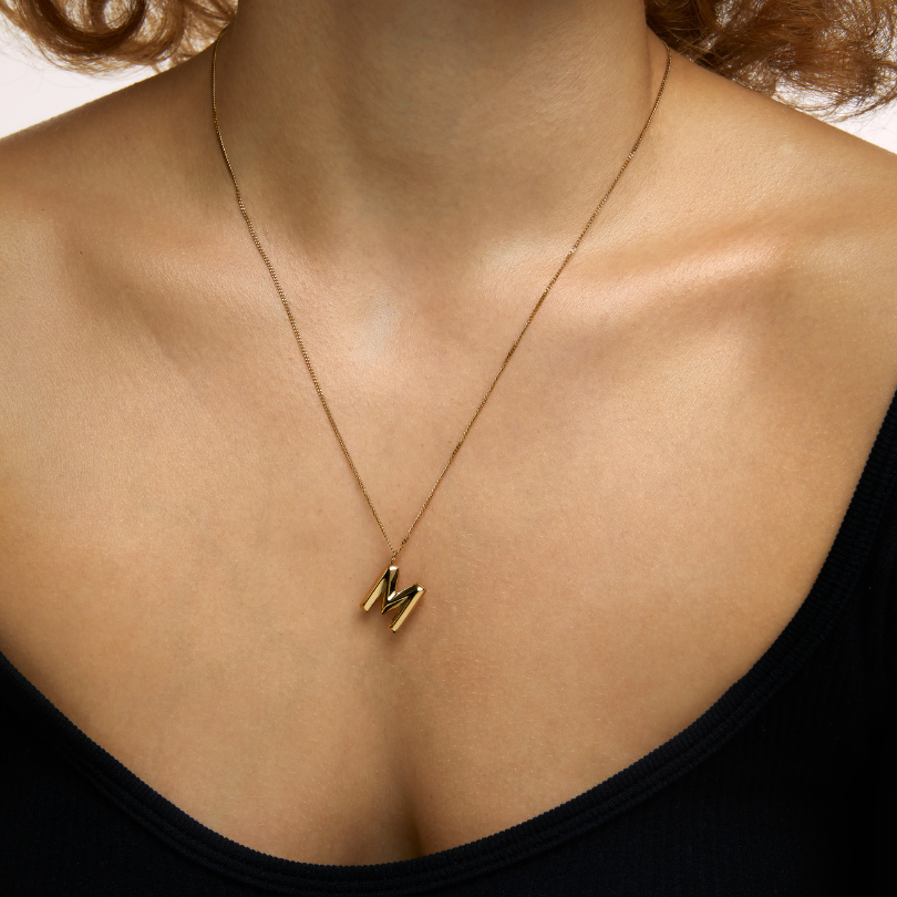 Chunky Letter Necklace (8106529587468)