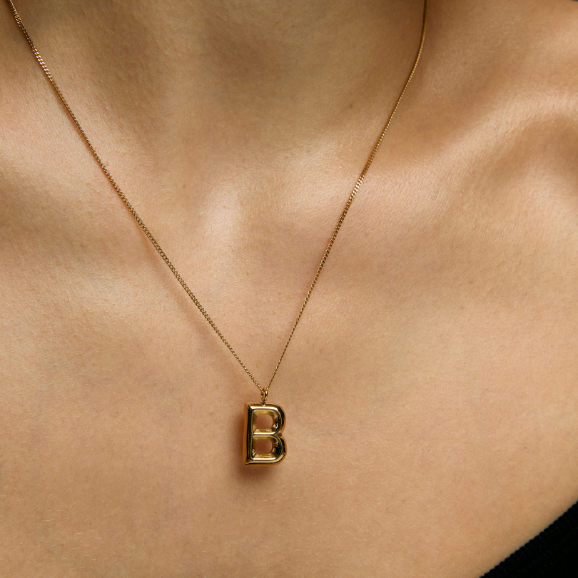Chunky Letter Necklace (8106529587468)