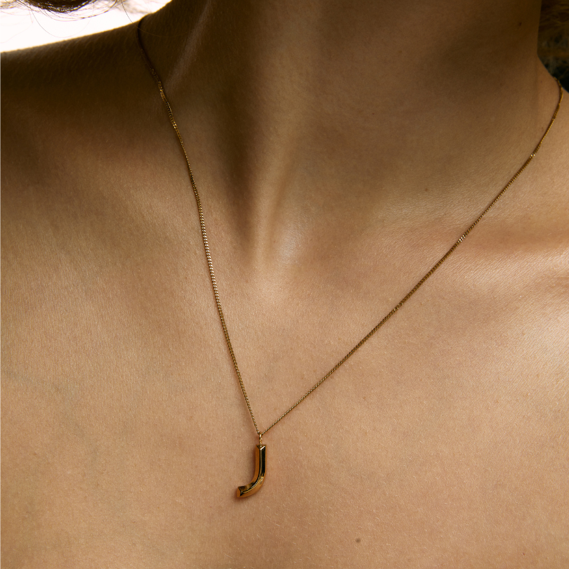 Chunky Letter Necklace (8106529587468)
