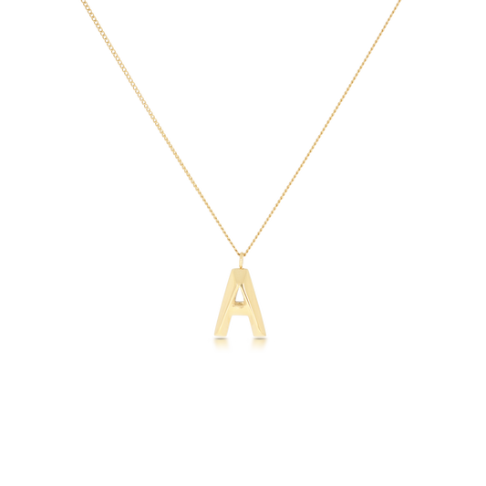 Chunky Letter Necklace (8106529587468)