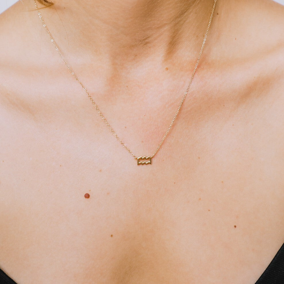 Aquarius Zodiac Necklace  Hey Harper (6644236157041) (8086713925900)