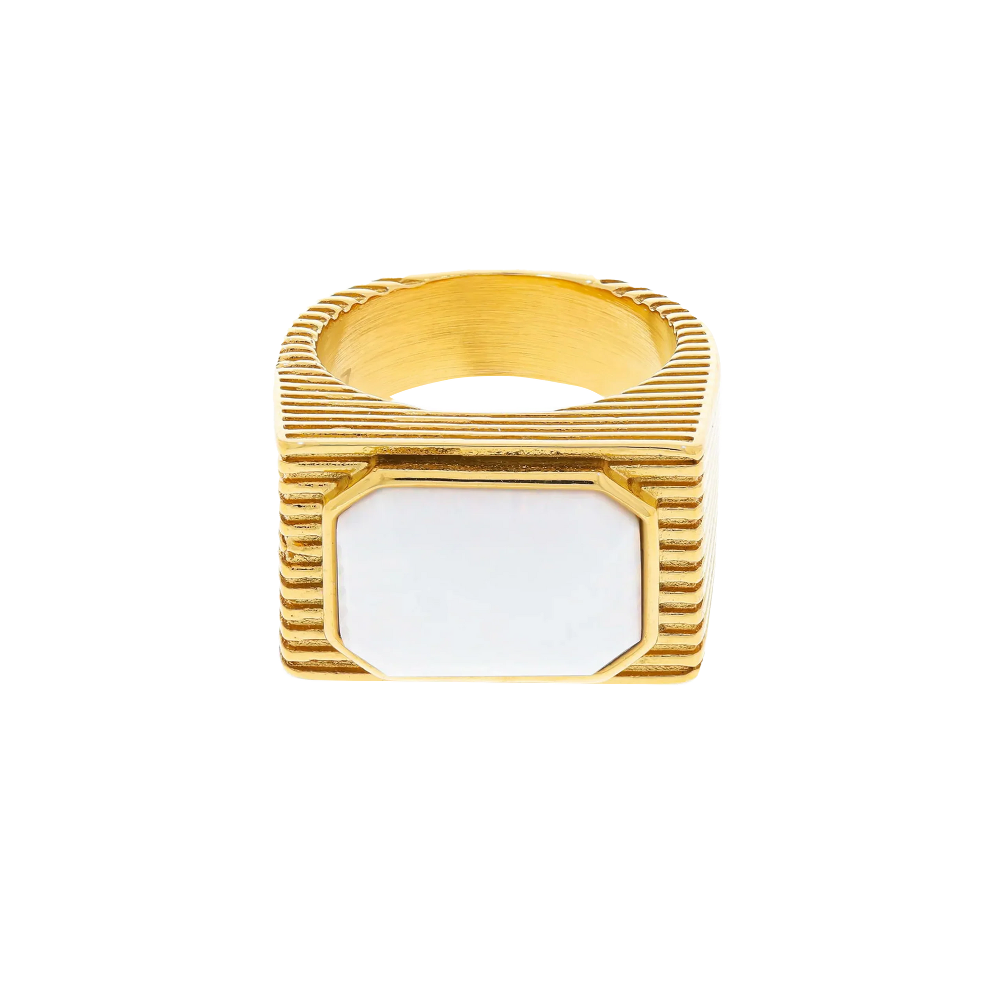 Cleo White Ring (6649842958449)