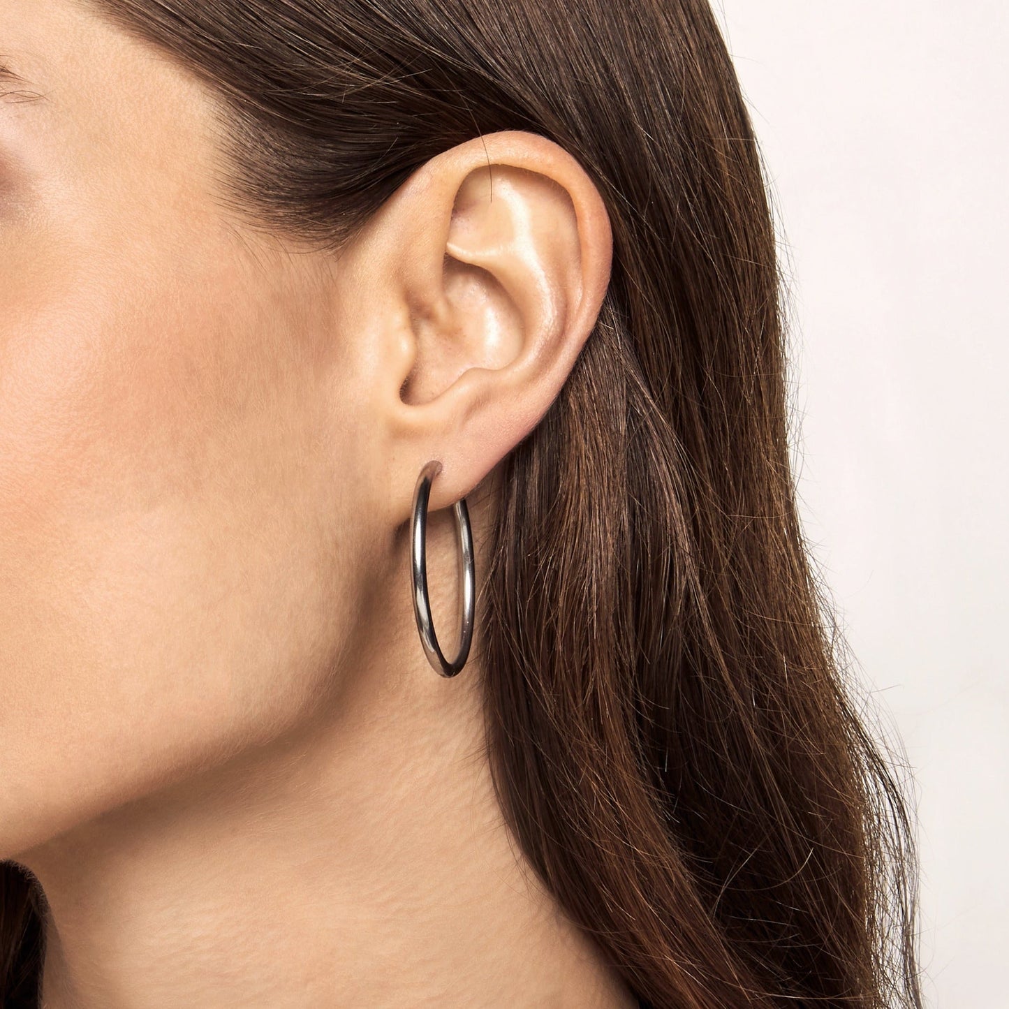 Thin Ruby Silver Earrings (6684668723313)