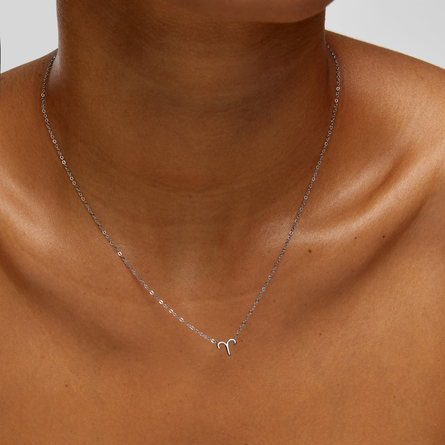 Aries Zodiac Silver Necklace (8019267748108) (8086714417420)