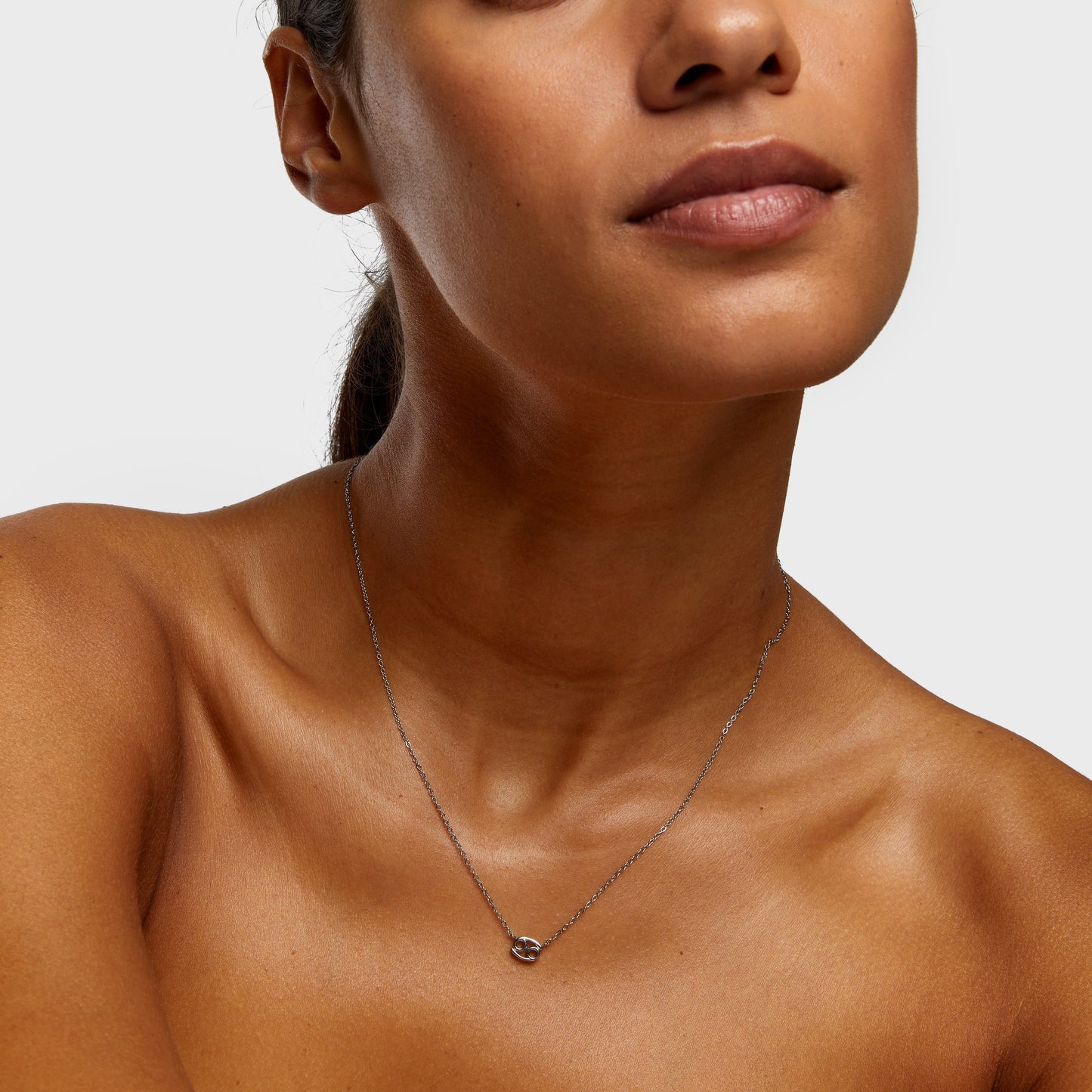Cancer Zodiac Silver Necklace (8019270664460)