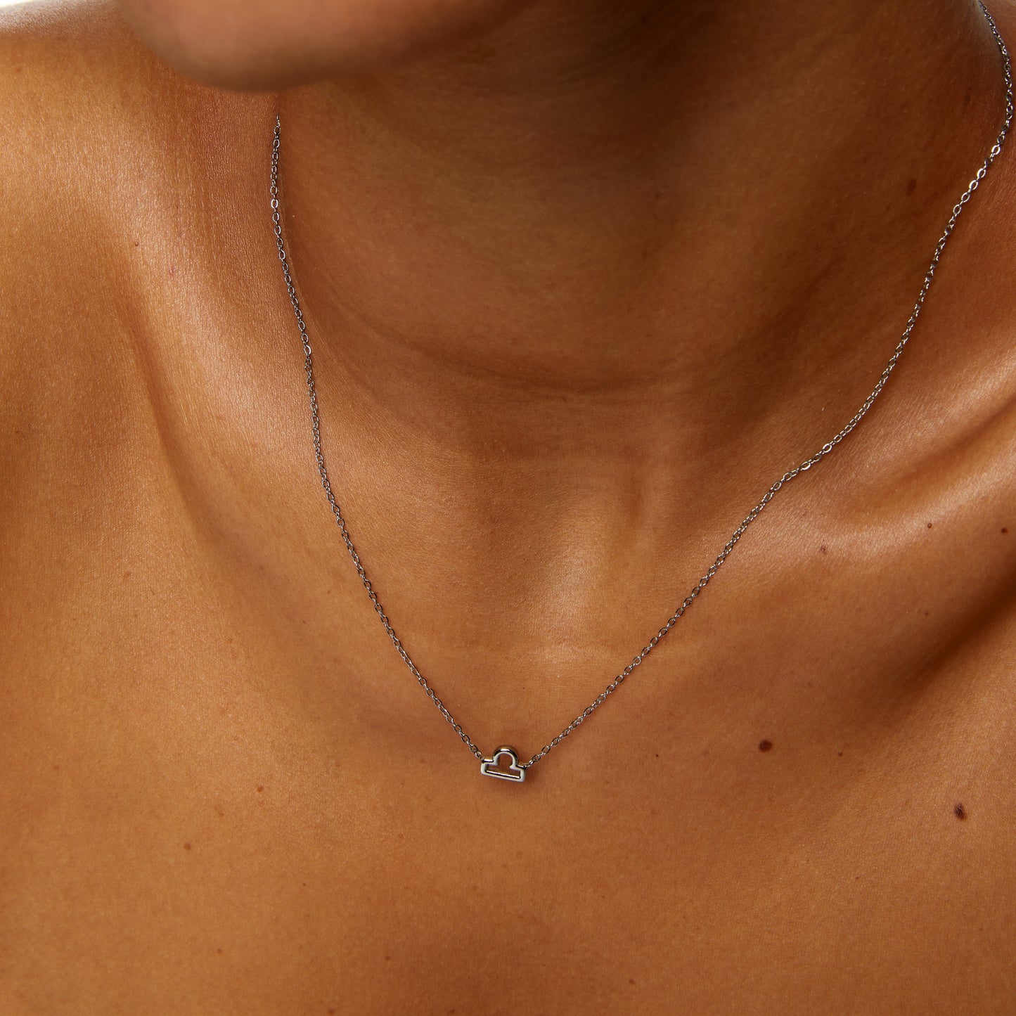 Libra Zodiac Silver Necklace (8019274957068)