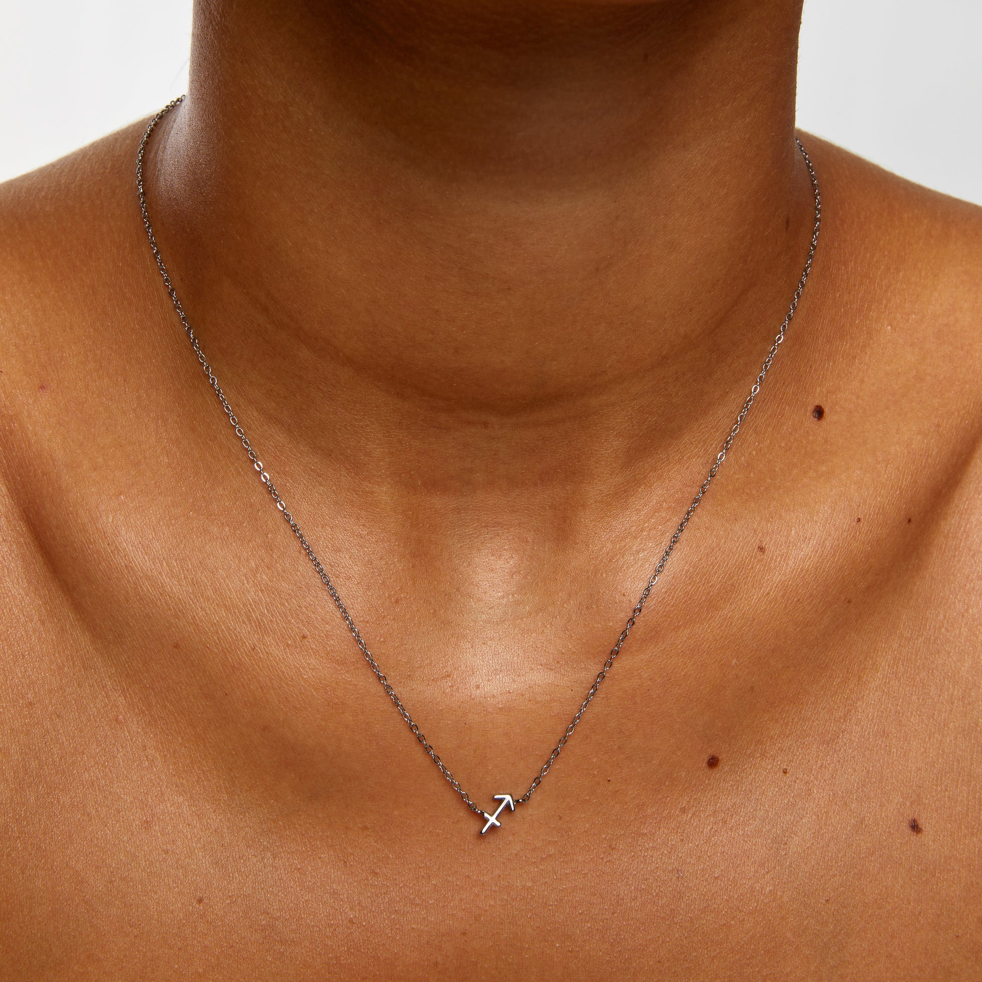 Sagittarius Zodiac Silver Necklace (8019275710732)