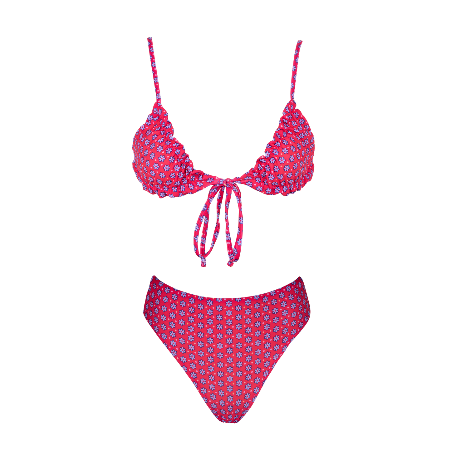Ipanema Frilled Bikini Top + High Waisted Bikini Bottom
