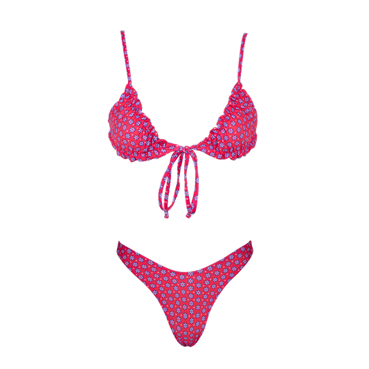 Ipanema Frilled Bikini Top + V Shaped Bikini Bottom