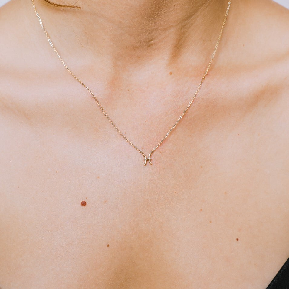 Pisces Zodiac Necklace  Hey Harper (6644859601009)