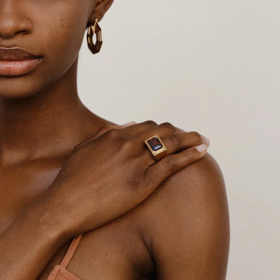 Cleo Black Ring  Hey Harper (6659130163313)