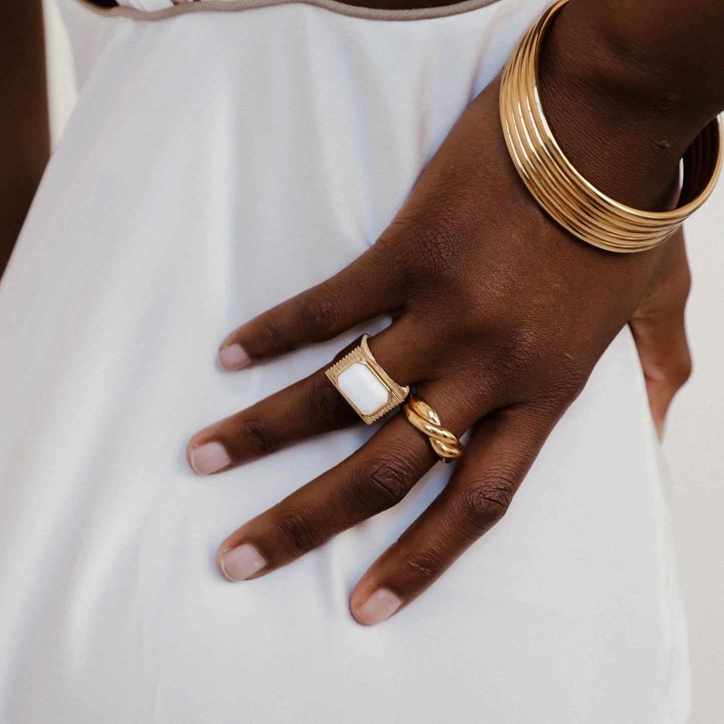 Cleo White  Ring  Hey Harper (6649842958449)