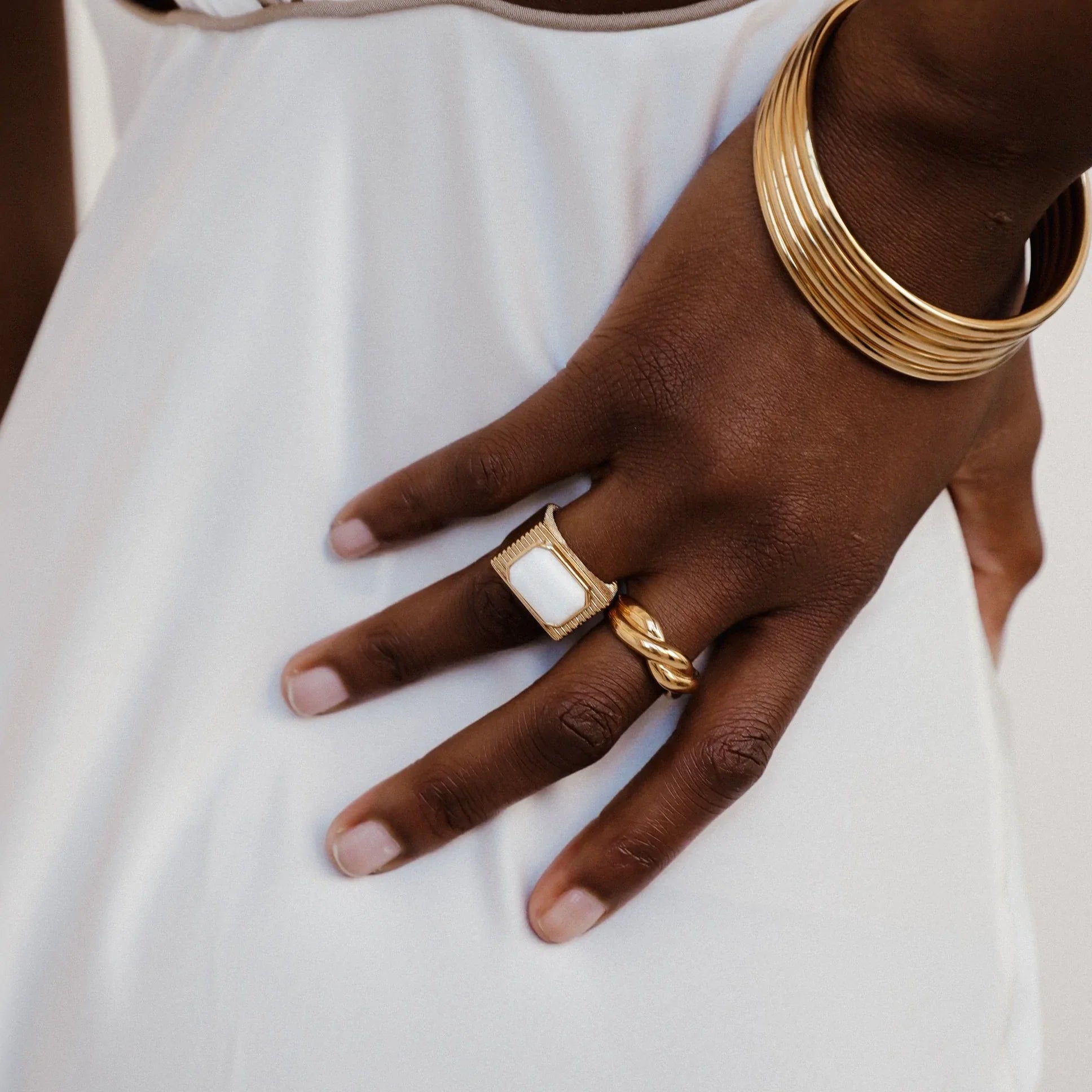 Cleo White  Ring  Hey Harper (6649842958449)