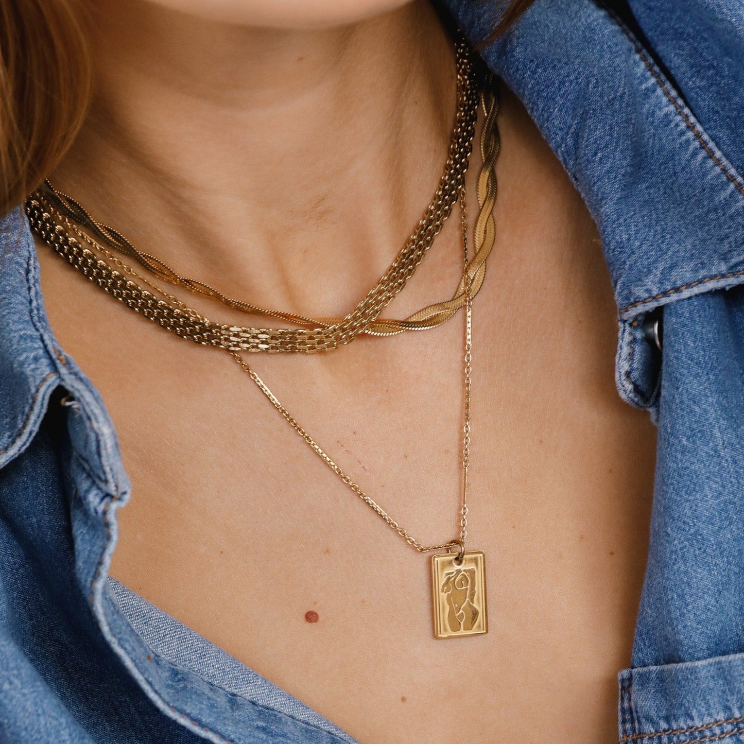 Braided Nassau Necklace  Hey Harper (6658847932529)
