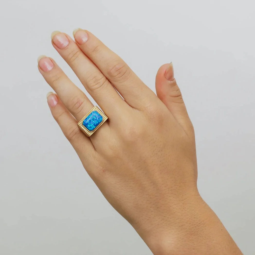 Cleo Blue Ring  Hey Harper (6659136094321)